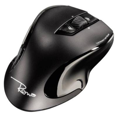Безжична лазерна мишка hama roma 53879, безшумна, usb, черен, hama-53879
