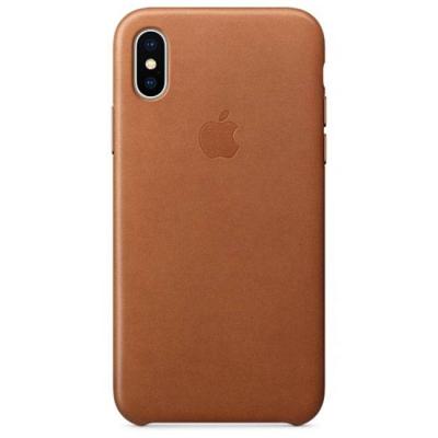 Калъф за apple iphone x leather case - saddle brown, кафяв, mqta2zm/a