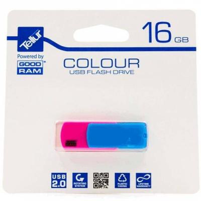Флаш памет 16gb tellur colour mix usb 2.0 pd16gh2grcomxr9+t