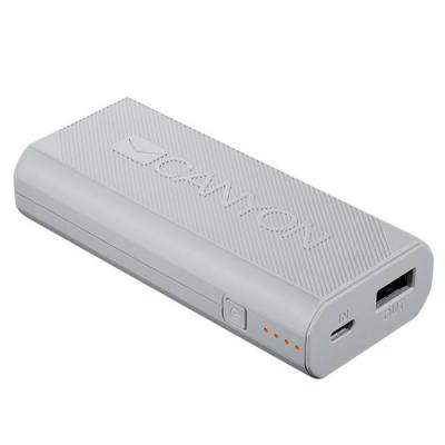 Външна батерия canyon power bank 4400mah (color: white), built-in lithium-ion battery, output 5v2a, input auto-adjust 5v1a-2a, white, cne-cpbf44w