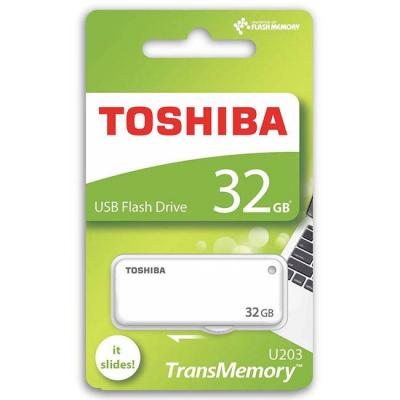 Флаш памет toshiba u203 32gb usb 2.0, бяла, smc01053