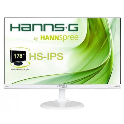 Монитор hannspree hs 246 hfw, led, 23.6 инча,ultra- wide, full hd, vga, hdmi, бял, hsg-mon-hs246hfw