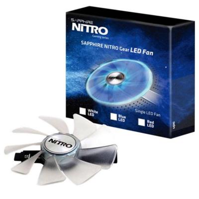 Вентилатор за видео карта sapphire nitro gear led fan (white) lite, supported models: sapphire nitro+ rx580/570/480/470 series/nitro rx580/570 series,