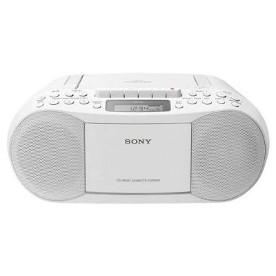 Cd плейър sony cfd-s70 cd/cassette player with radio, бял, cfds70w.cet