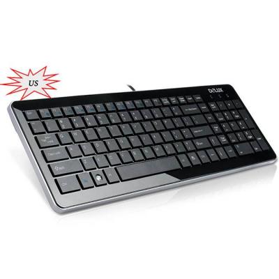Мултимедийна клавиатура delux k1500 usb без бдс, черна, k1500u_vz