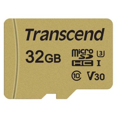 Памет transcend 32gb microsdhc i, class 10, u3, v30, mlc without adapter, read: up to 95mbs, 60mb/s, ts32gusd500s