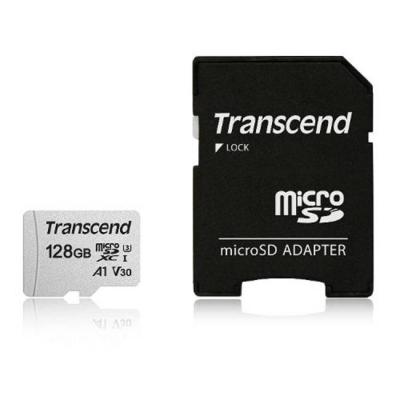 Карта памет transcend 128gb uhs-i u3 v30 a1 microsdxc i, class10 with adapter, read: up to 95mbs, 45mb/s, ts128gusd300s-a