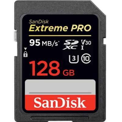 Карта памет sandisk extreme pro sdxc 128gb - 95mb/s v30 uhs-i u3, read-write: up to 95 mb/s, 90 mb/s, sdsdxxg-128g-gn4in
