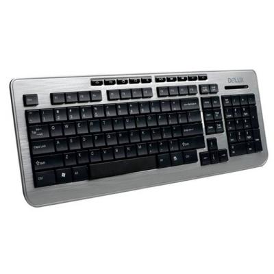 Мултимедийна клавиатура delux k3100, жична, k3100u_vz