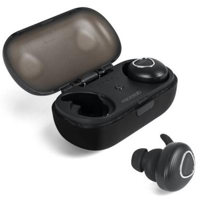Bluetooth слушалки с микрофон microlab trekker 200, с калъф за зареждане, черни, trekker 200bk_vz