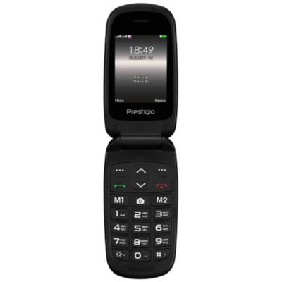 Мобилен телефон prestigio grace b1, 2.4 (240x320) 2.5d, dual sim, 32mb ddr, 32mb flash, 0.3mp камера, черен, pfp1242duoblack_en