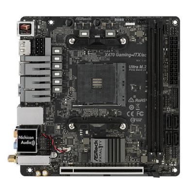 Дънна платка asrock x470 gaming-itx/ac, am4 socket, amd promontory x470, mini-itx, 2 x ddr4 dimm slots