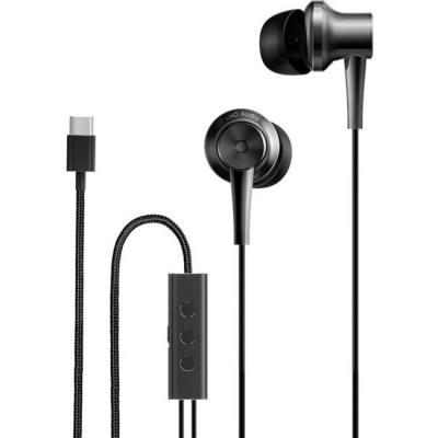Слушалки xiaomi mi noise cancelling earphones, type-c, черни.