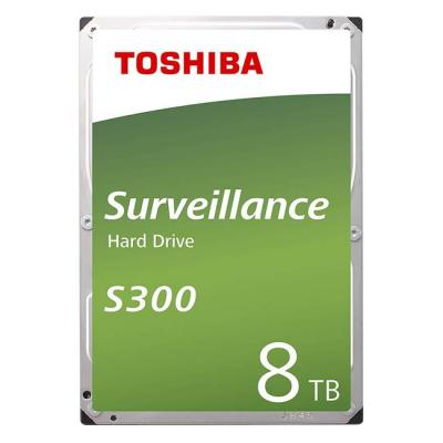 Твърд диск toshiba s300 - surveillance hard drive 8tb, 7200 rpm, 256 mb кеш, sata 3, hdwt380uzsva