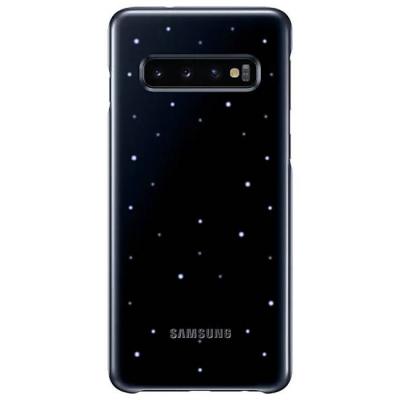 Оригинален калъф за samsung galaxy s10 - led cover, черен, ef-kg973cbegww