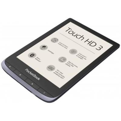 Ebook четец pocketbook touch hd 3 pb632-k-ww, 6 инча (1072×1448), 512 mb/16gb памет, hzo protection ipx7, сив, pocket-book-pb632-j-ww