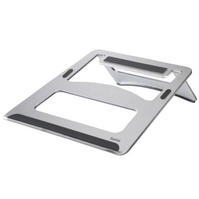 Поставка за лаптоп hama aluminium, до 15.4 инча, сребрист, hama-53059