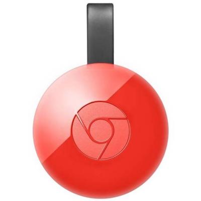 Мултимедиен плеър google chromecast 2, hdmi, червен, google-chromecast-2-red