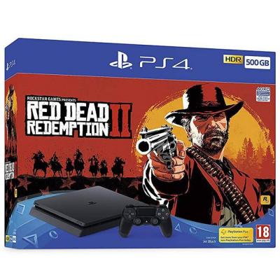 Конзола sony playstation 4 500gb console (black) with red dead redemption 2 bundle