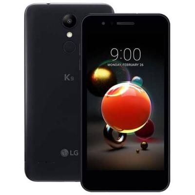 Смартфон lg k9 black ds, 5-инчов hd екран, dual sim, 4-ядрен процесор cortex-a7 gpu: adreno 304, li-ion 2500mah, 4g, android nougat, lmx210emw