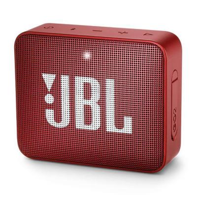 Водоустойчива преносима колонка jbl go 2 red, ipx7, bluetooth 4.1, 3.5 mm jack, 3 w, li-ion 730 mah, червен, jblgo2red
