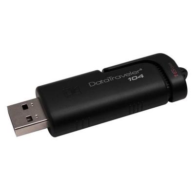 Флаш памет 16gb usb flash drive, kingston datatraveler 104, usb 2.0, черна, dt104/16gb