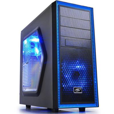 Кутия за настолен компютър deepcool tesseract sw blue mid tower, dp-tessw_vz