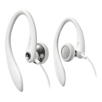 Слушалки philips flexible fit, 3.5 мм аудио жак, бял цвят, shs3300wt