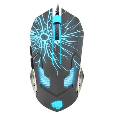 Геймърска мишка fury gladiator, 3200 dpi, led подсветка, black/blue, nfu-0870