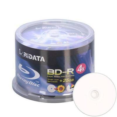 Blu-ray ridata bd-r 25gb 4x (printable) - 50бр. в шпиндел