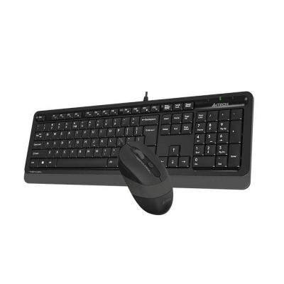 Комплект клавиатура и мишка a4tech f1010, с кабел, usb, сив, a4-key-f1010-grey