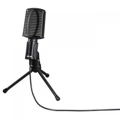 Настолен микрофон hama mic-usb allround, за pc/лаптоп, usb, черен, hama-139906