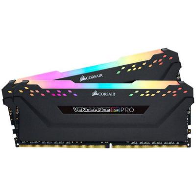 Памет corsair vengeance rgb pro 32gb (2 x 16gb) ddr4 dram 3200mhz c16 memory kit, black, heat spreader, xmp 2.0, cmw32gx4m2c3200c16