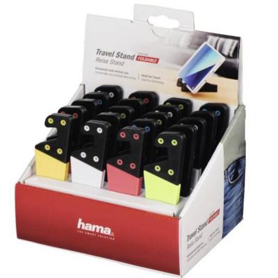 Стойка за таблети и смартфони hama travel, 20 бр. в кутия, черен/син/зелен/червен/бял/жълт, hama-107874