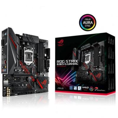 Дънна платка asus rog strix b365-g gaming, socket 1151 (300 series), aura sync, 4 x ddr4, asus-mb-strix-b365g-gam