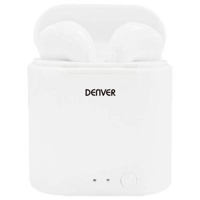 Безжични слушалки denver twe-36mk3, бял цвят