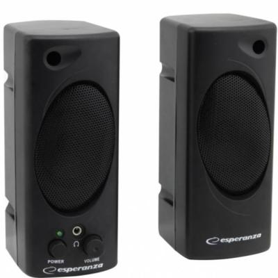 Тонколонки esperanza stereo speakers 2.0 tempo, черен, ep109