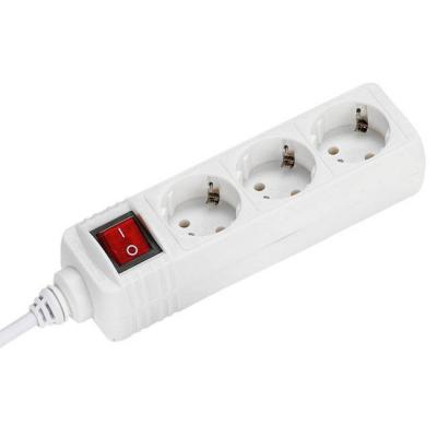 Разклонител с ключ xmart gnb-03k, 3 гнезда, 3.0 м, бял, gnb-03k-w-3.0
