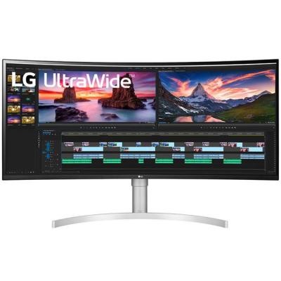 Монитор lg 38wn95c-w, 38 инча, ips, 3840 x 1600, anti-glare, 1ms, сив, 38wn95c-w