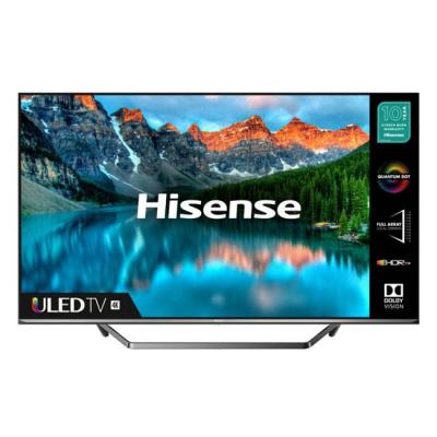 Телевизор hisense u7qf, 65 инча 4k ultra hd (3840x2160), uled, quantum dot, 4k hdr 10+, dolby atmos, black/silver, 65u7qf
