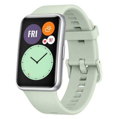 Смарт часовник huawei watch fit (stia-b09) 1.64 инча amoled (456х280) hd, 4gb, bluetooth 5.0, mint green, 6972453167187