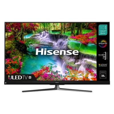 Телевизор hisense u8qf, 65 инча 4k ultra hd 3840x2160, uled, quantum dot, 4k hdr 10+, dolby atmos, smart tv, 65u8qf