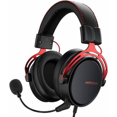 Геймърски слушалки с микрофон mpow bh439a air se ps4, headset with 3d sound, noise-cancellation mic, черен/червен, bh439a