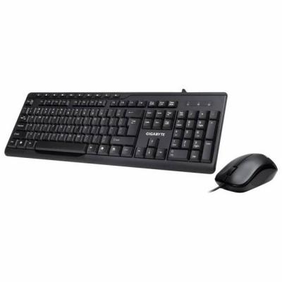 Kомплект жична клавиатура с мишка gigabyte km6300, черен, ga-key-km6300