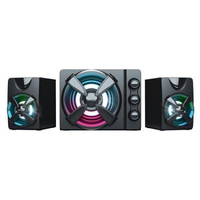 Аудио система trust ziva rgb 2.1 gaming speaker set, 22 w, usb, черна, 23644