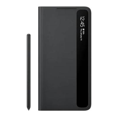 Калъф за samsung s21ultra smart clear view cover with s pen black, ef-zg99pcbegee