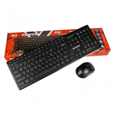 Комплект безжична клавиатура и мишка roxpower lk-8175, черни