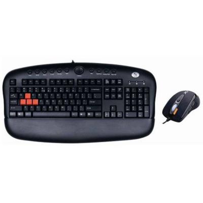 Геймърски комплект клавиатура и мишка a4 kx-2810bk gaming desktop, жични, usb / ps2, 100-2000 dpi, черни