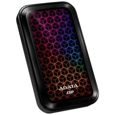 Преносим външен ssd adata se770g 512gb, 1000 / 800 mb/s, usb 3.2 gen 2 type-c, usb 3.2 type-a черен, adata ext ssd se770g 512gb rgb