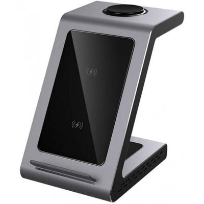 Безжично зарядно prestigio revolt a8 3-in-1 wireless charging station for iphone apple watch airpods, pcs108a_sg